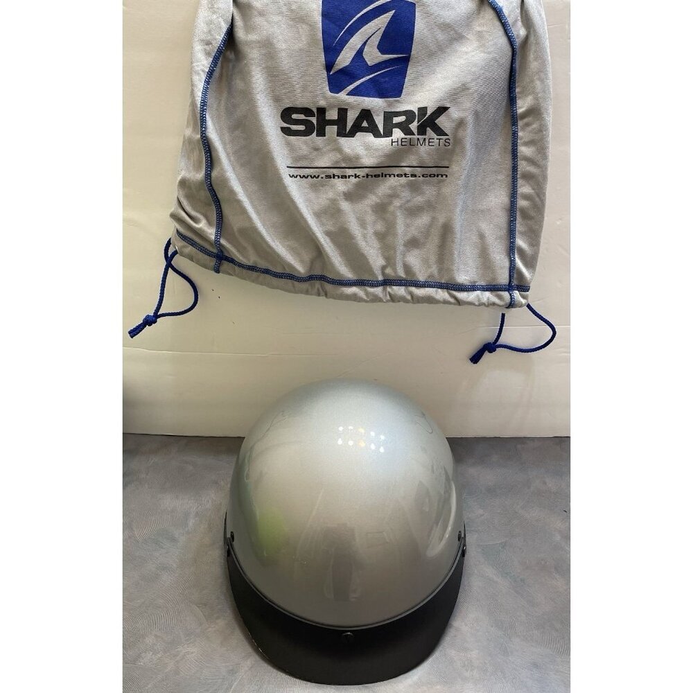 Shark Silver Half Shell Motorcycle Helmet DOT Biker Core Case Moto Lightweight